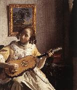 VERMEER VAN DELFT, Jan The Guitar Player rqw USA oil painting reproduction